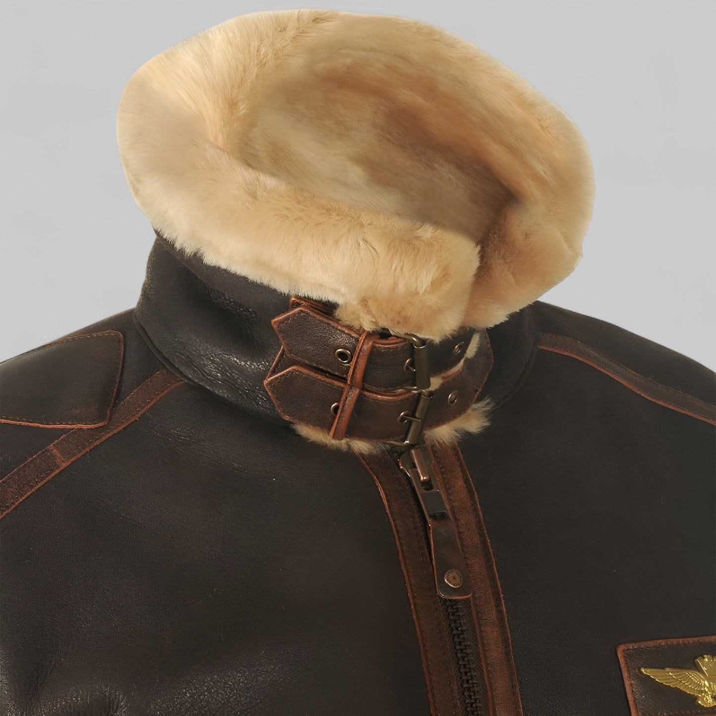 Gael™ | Veste aviateur chaude en cuir véritable