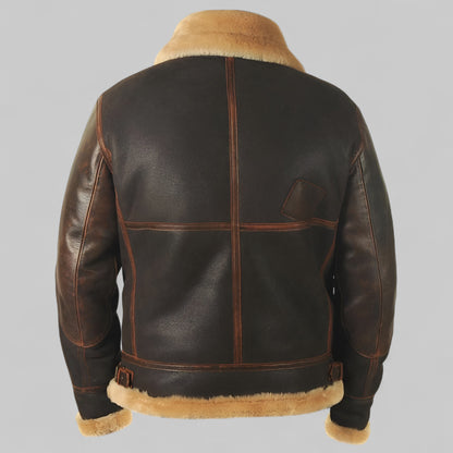 Gael™ | Veste aviateur chaude en cuir véritable