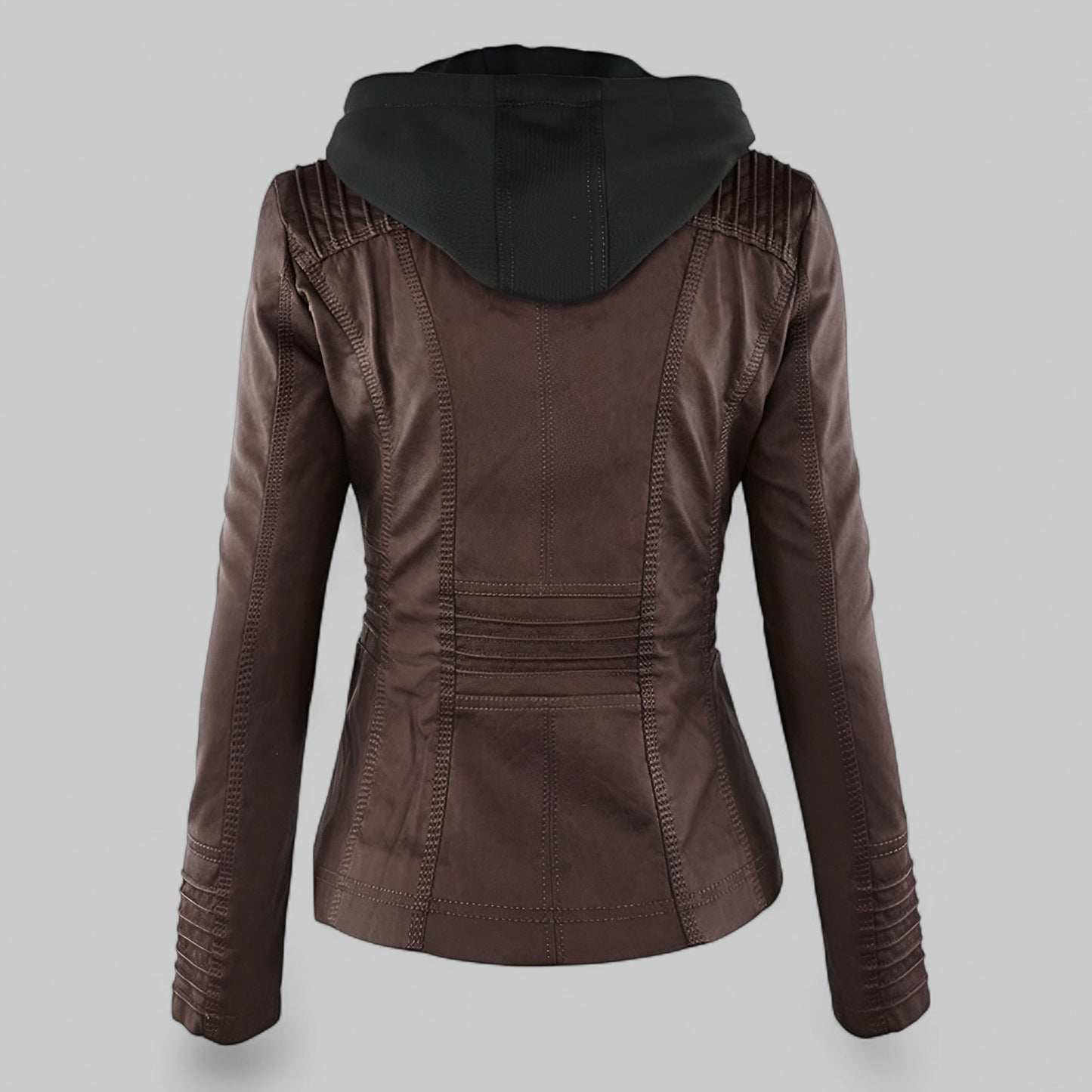 Rosa™ | Veste en cuir moderne avec capuche