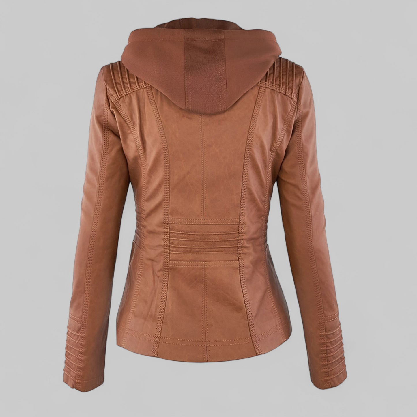 Rosa™ | Veste en cuir moderne avec capuche