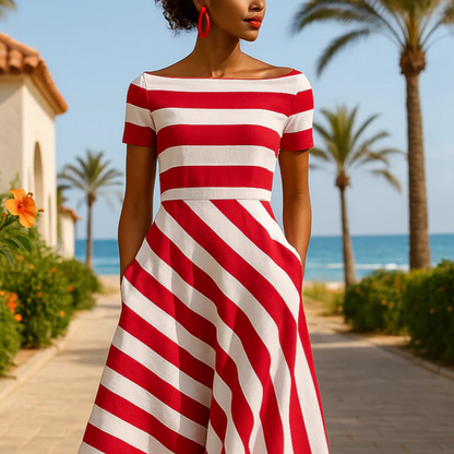 Rosa™ | Robe légère à rayures subtiles