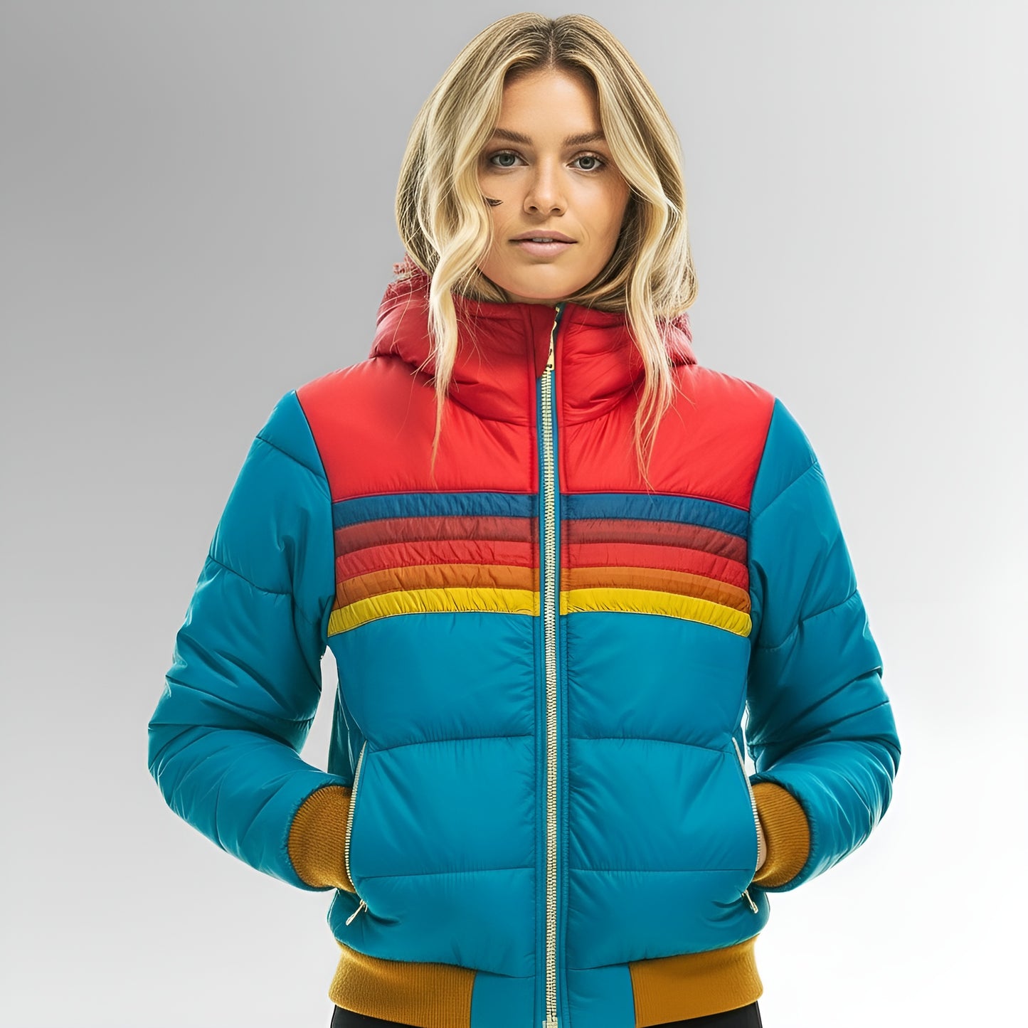 Irene™ | Veste matelassée au design vintage multicolore